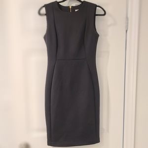 Calvin Klein Black Sleeveless Midi Sheath Dress
